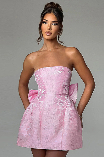 SUPER WHOLESALE | Strapless Big Bow Dress