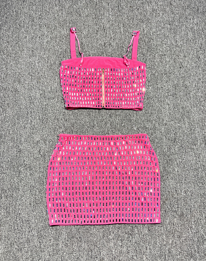 SUPER WHOLESALE | Sequins Skirt Set