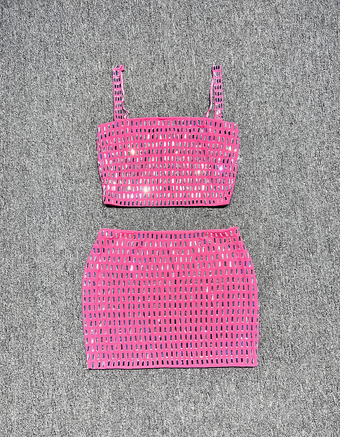 SUPER WHOLESALE | Sequins Skirt Set