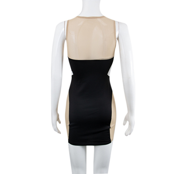 SUPER WHOLESALE | Color-block Mini Dress