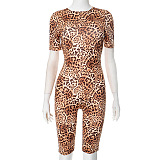 SUPER WHOLESALE | leopard Open Back Romper