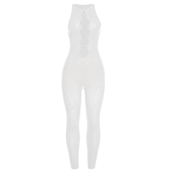 SUPER WHOLESALE | Lace Hollow-out Jumpsuit