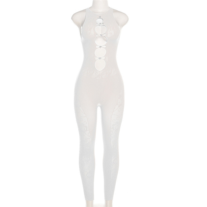 SUPER WHOLESALE | Lace Hollow-out Jumpsuit