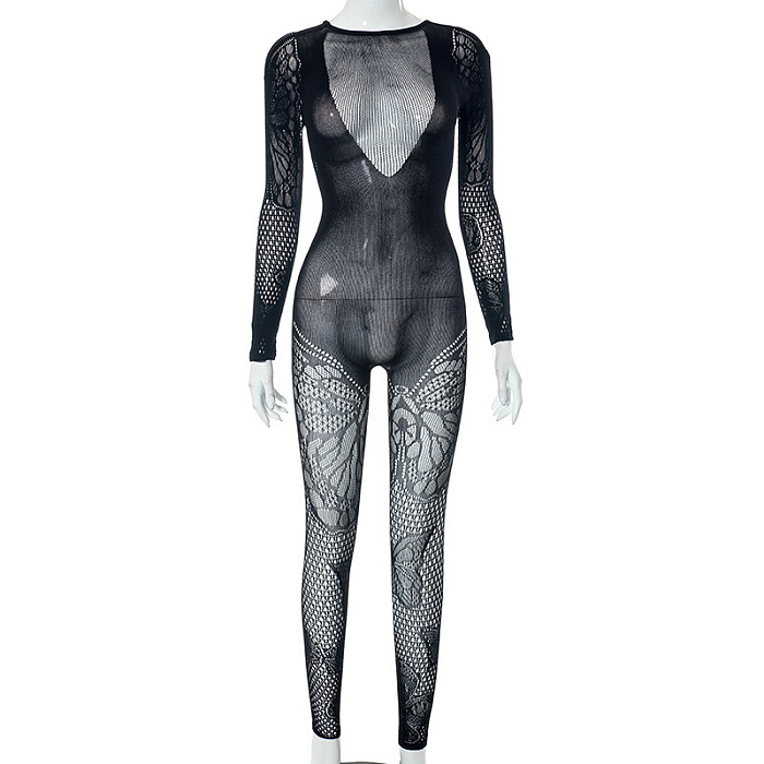 SUPER WHOLESALE |  Butterfly Mesh Jumpsuit