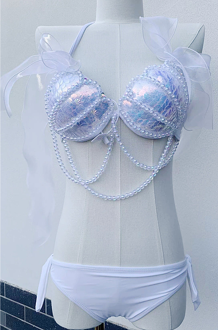 SUPER WHOLESALE | Artificial Pearl Shell Shape Swimwear