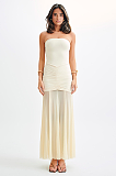 SUPER WHOLESALE | Patchwork See-through Long Dress