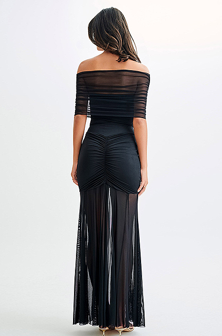 SUPER WHOLESALE | Patchwork See-through Long Dress