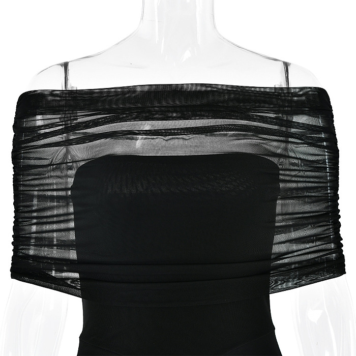 SUPER WHOLESALE | Patchwork See-through Long Dress
