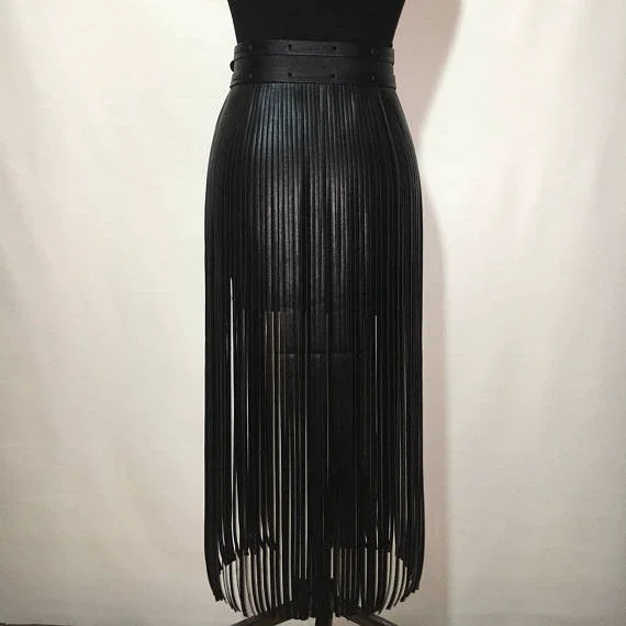 SUPER WHOLESALE | Long Fringe Belt Dress
