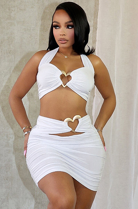 SUPER WHOLESALE | Halter Skirt Set