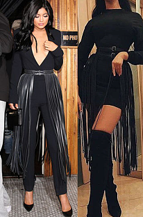 SUPER WHOLESALE | Long Fringe Belt Dress