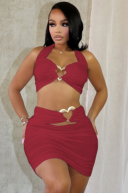 SUPER WHOLESALE | Halter Skirt Set