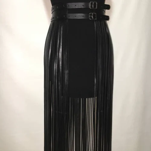 SUPER WHOLESALE | Long Fringe Belt Dress