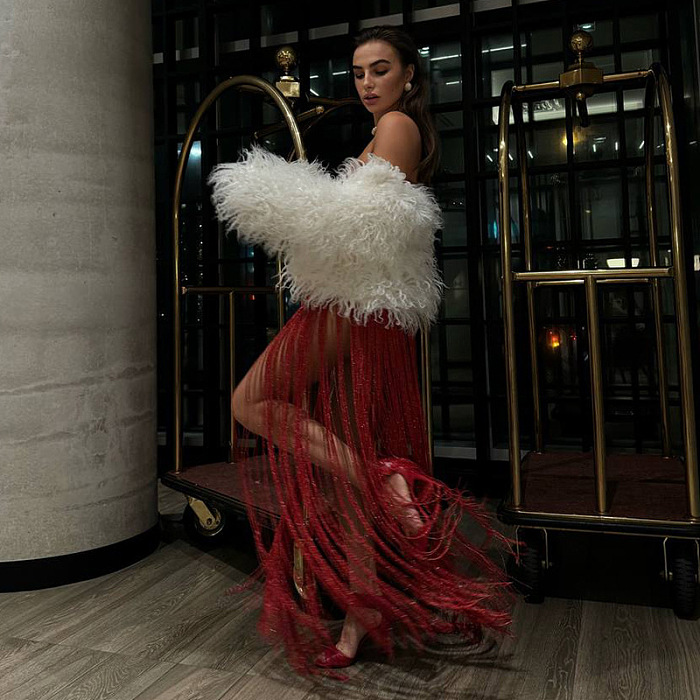 SUPER WHOLESALE | Strapless Fringe Dress