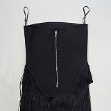 SUPER WHOLESALE | Strapless Fringe Dress