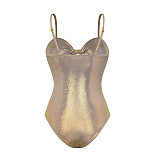 SUPER WHOLESALE | Rhinestone One-piece Swimwear