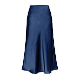 SUPER WHOLESALE | Split Silk Ankle Skirt