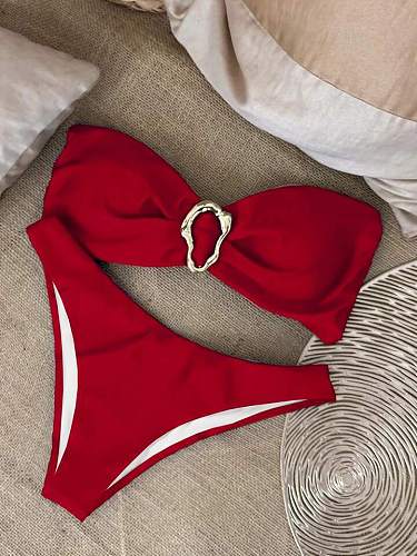 SUPER WHOLESALE | Solid Bikini Set