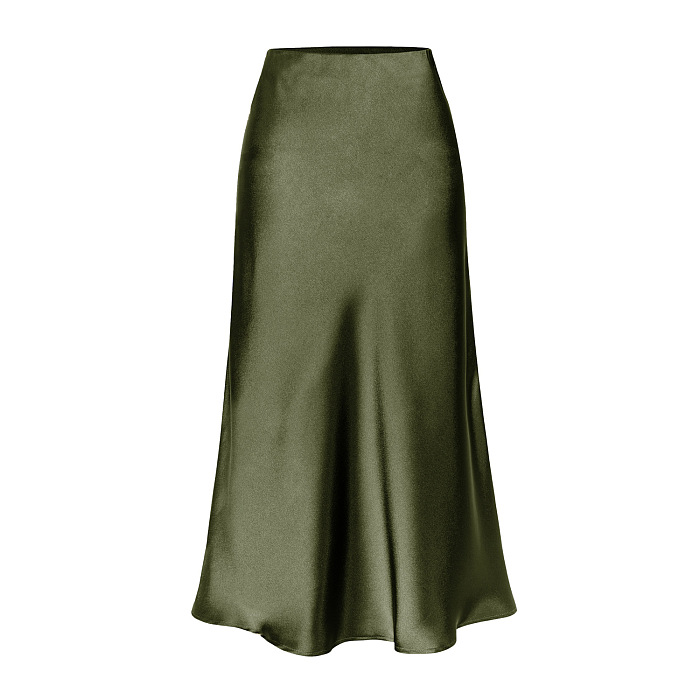 SUPER WHOLESALE | Split Silk Ankle Skirt