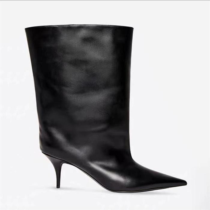 SUPER WHOLESALE | Pointed Toe Pu Material Heels