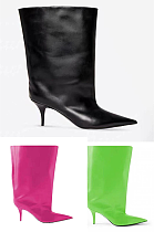 SUPER WHOLESALE | Pointed Toe Pu Material Heels