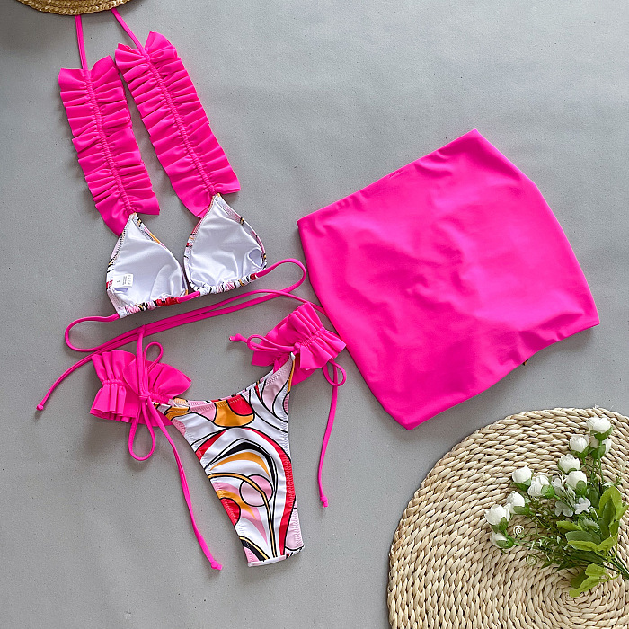 SUPER WHOLESALE | Printed Bikini Set with Rope