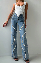 SUPER WHOLESALE | Rhinestone Flare Bottom Jeans