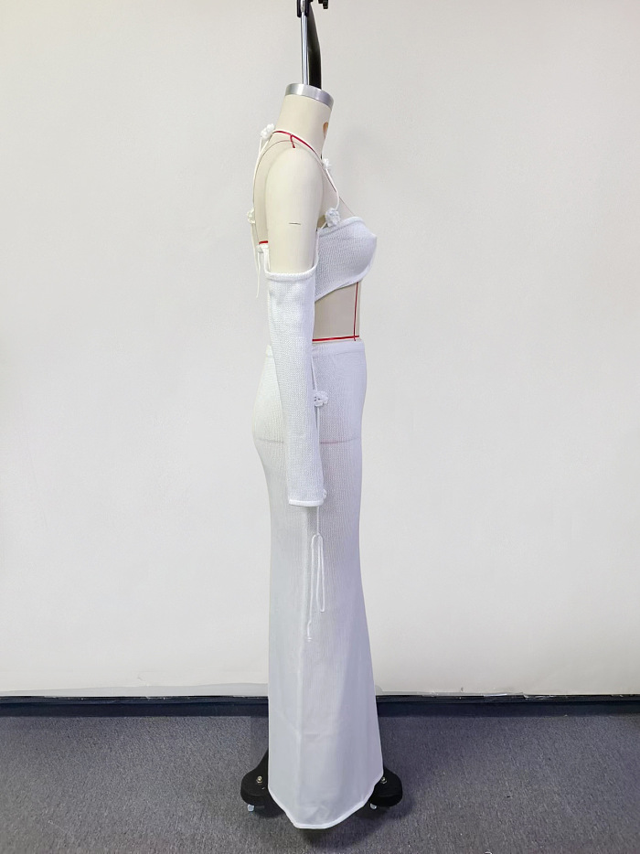 SUPER WHOLESALE |  Halter Pit Material Dress