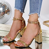 SUPER WHOLESALE | Rhinestone Slingback Buckle Sandals