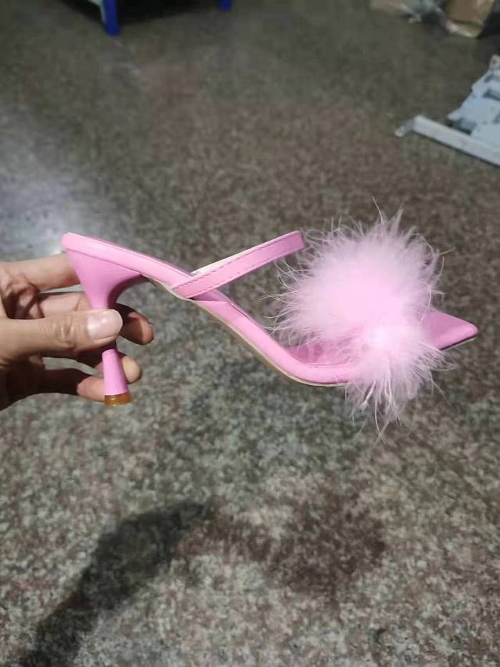 SUPER WHOLESALE | Feather Open-toe Sandals