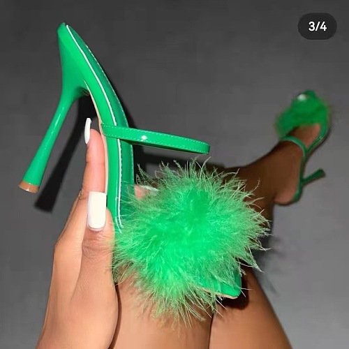 SUPER WHOLESALE | Feather Open-toe Sandals