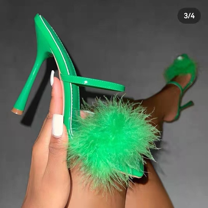 SUPER WHOLESALE | Feather Open-toe Sandals