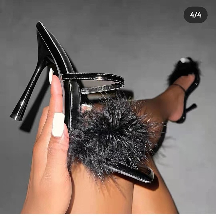 SUPER WHOLESALE | Feather Open-toe Sandals
