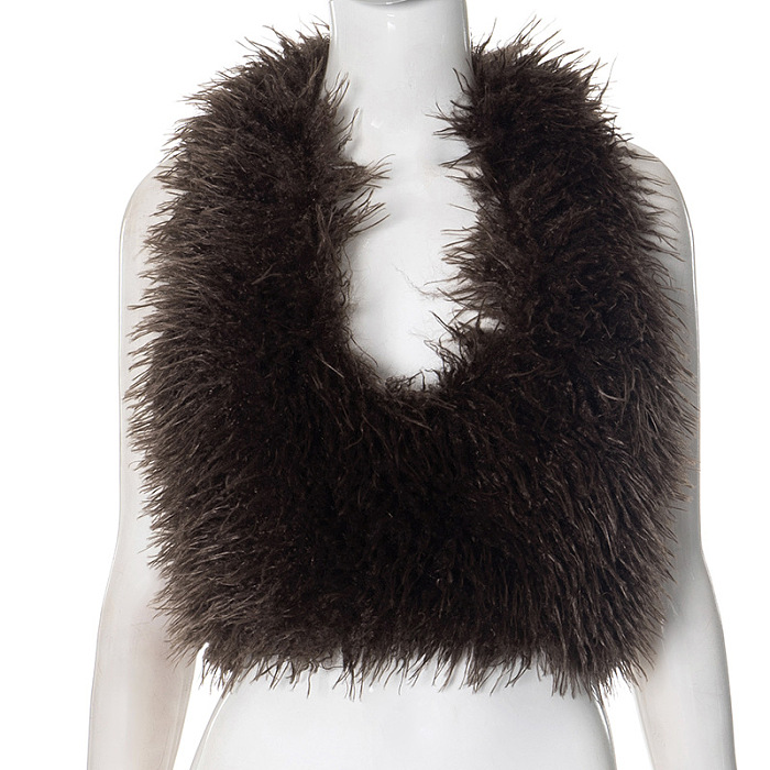 SUPER WHOLESALE | Furry Halter Top