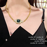SUPER WHOLESALE | 925 Sterling Silver Gold Painting Necklace