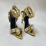 SUPER WHOLESALE | Open-toe Lace Up Heels(11cmh)