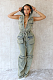SUPER WHOLESALE | Cargo Denim Jumpsuit
