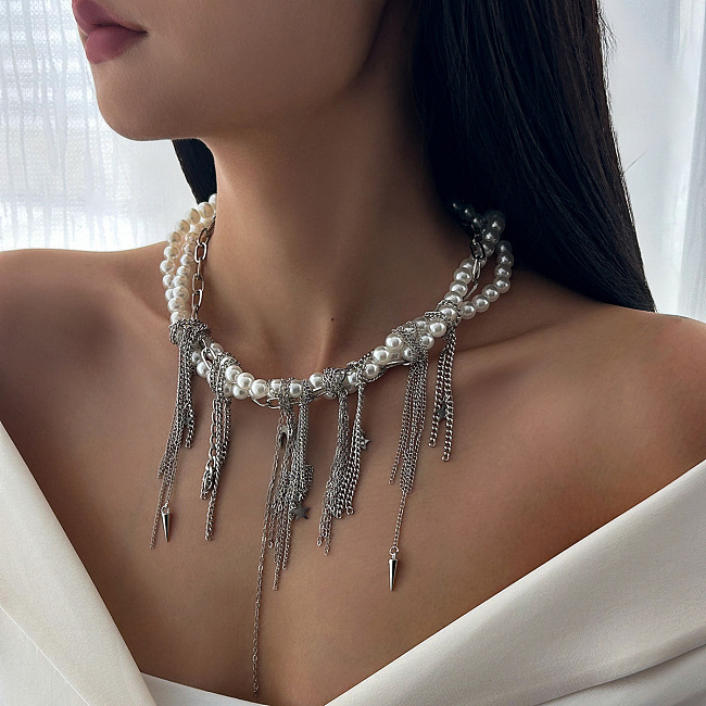SUPER WHOLESALE |Pearl Chain Necklace