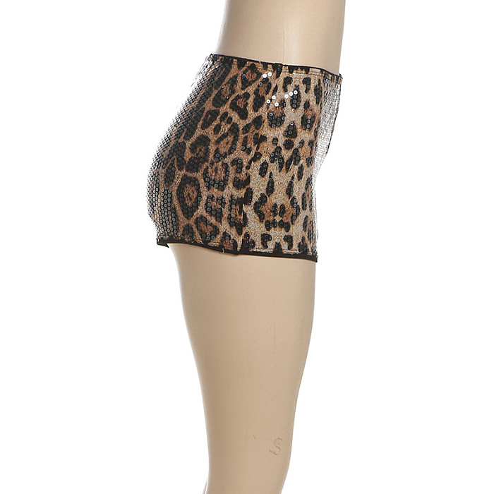 SUPER WHOLESALE |  Leopard Sequin Shorts