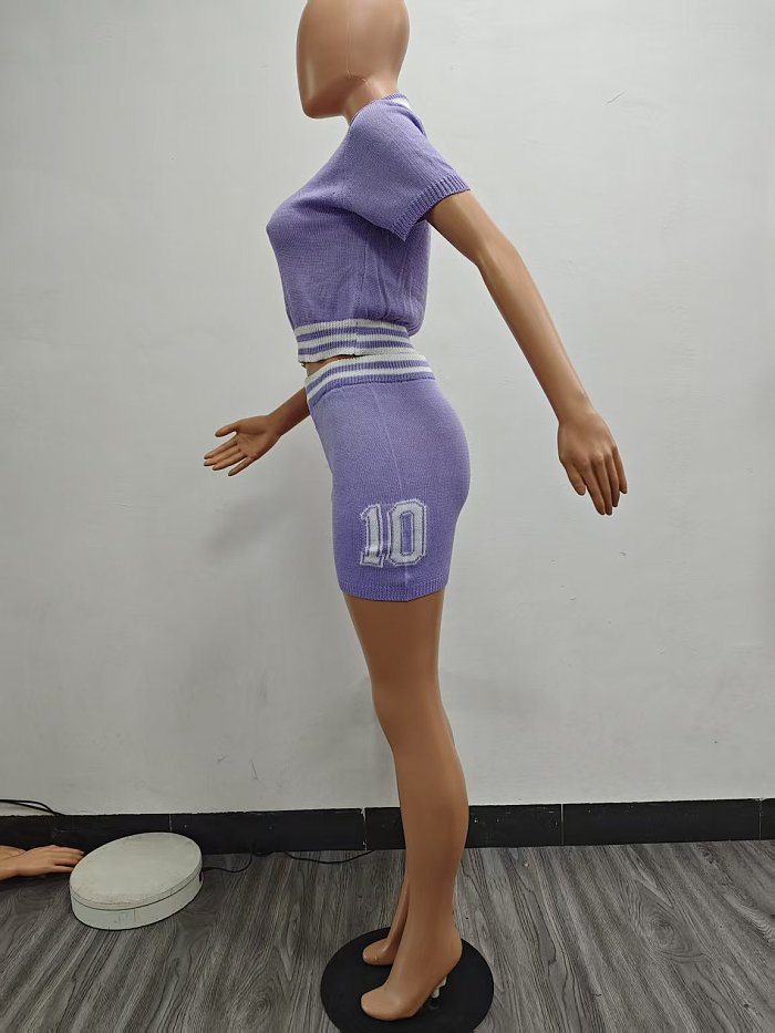 SUPER WHOLESALE |  V Neck Knitted Shorts Set