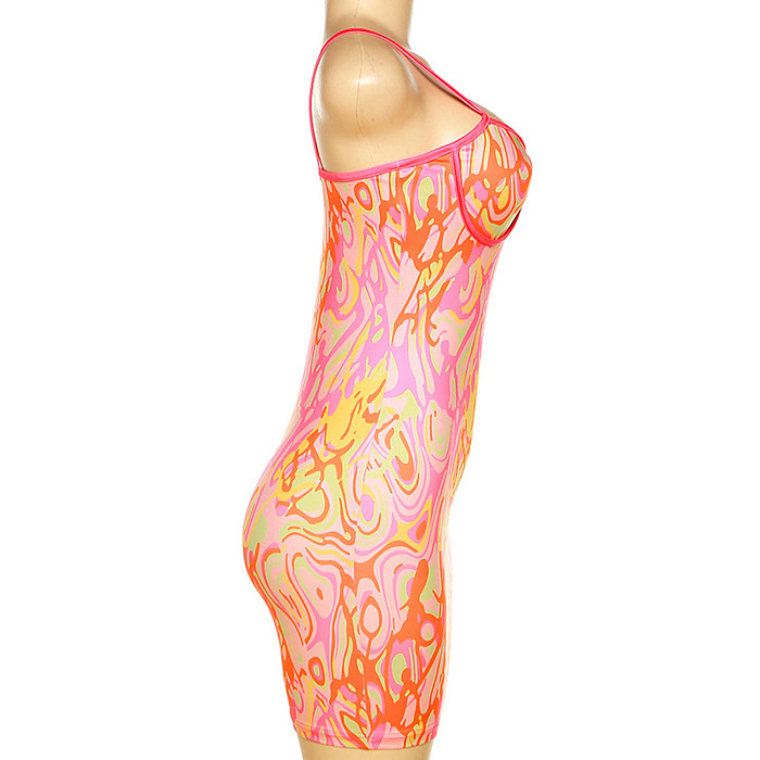 SUPER WHOLESALE | Printed Spaghetti Long Dress