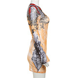 SUPER WHOLESALE | Printed Long Sleeve Dress