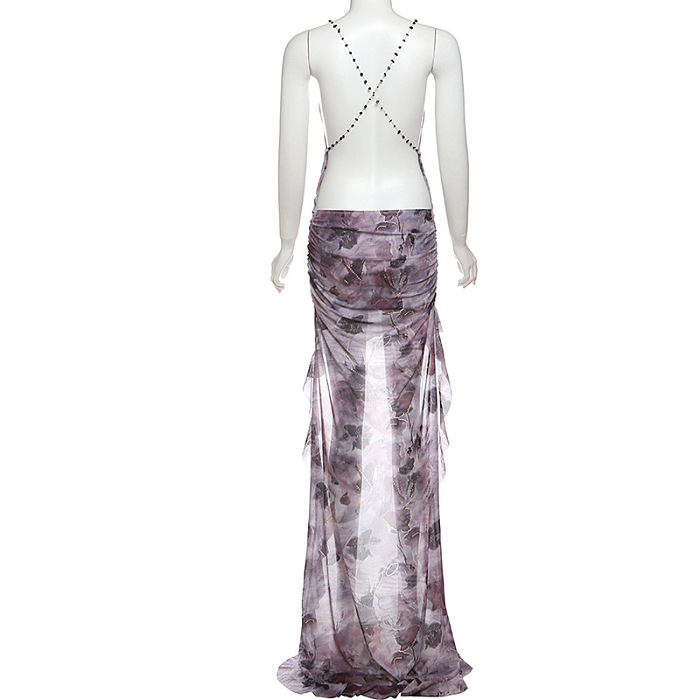 SUPER WHOLESALE | Halter Open-back Dress