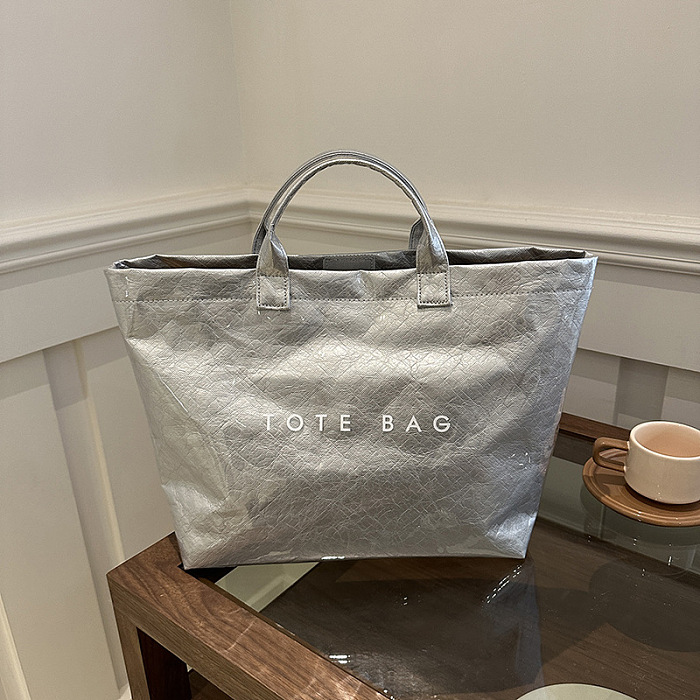 SUPER WHOLESALE |  Big Size Tote Bag in Silver