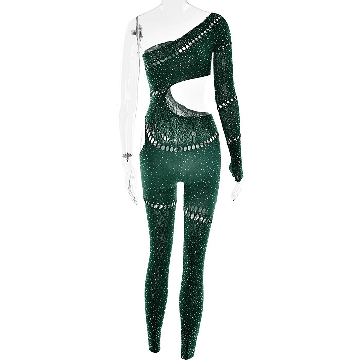 SUPER WHOLESALE | hotfix rhinestone Jumpsuit