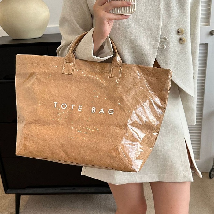 SUPER WHOLESALE |  Big Size Tote Bag in Camel
