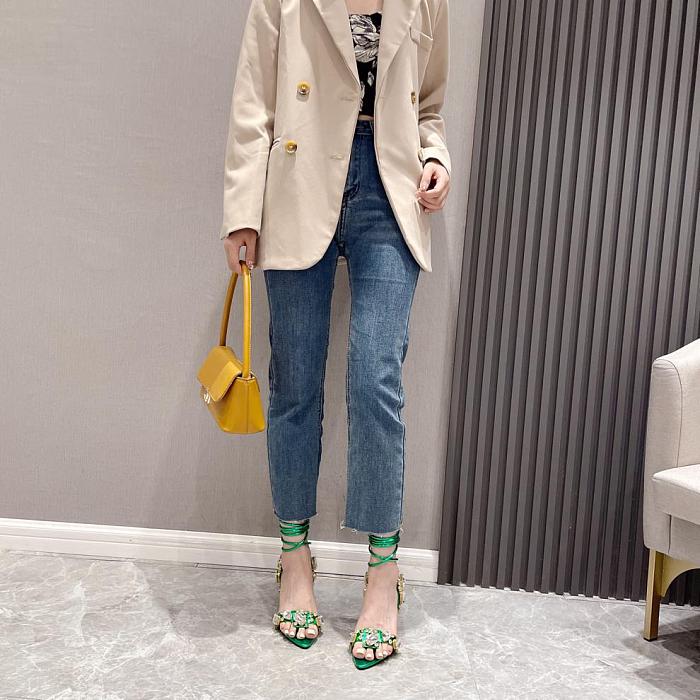 SUPER WHOLESALE | Open-toe Lace Up Heels(11cmh)