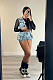 SUPER WHOLESALE |  Denim Cargo Shorts Set