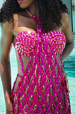 SUPER WHOLESALE |  Rhinestone Halter Dress