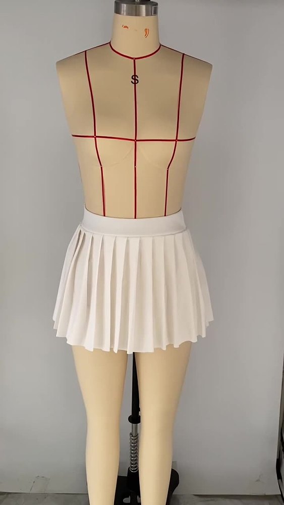 SUPER WHOLESALE |  Pleated Mini Skirt in White
